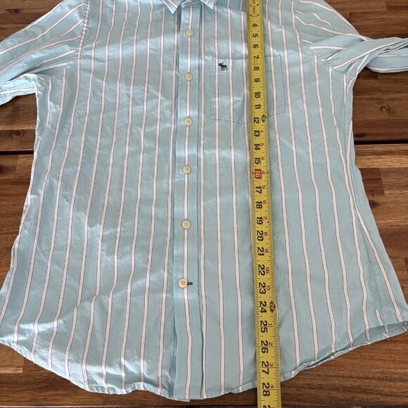 Abercrombie & Fitch Muscle Shirt Long Sleeve Mens Large Striped Y2K Preppy 2000s - Picture 10 of 14